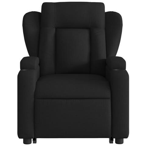 Poltrona Alzapersona Reclinabile Nera in Tessuto - Foto 9