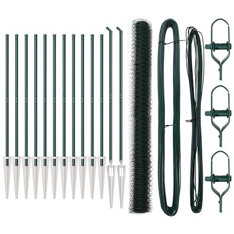 Set di Recinzione Set di 2 Verde Metallo 25 x 1.5 m Durevole - Foto 1