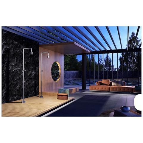 Imex Doccia Piscina In Acciaio 316 Design Raffinato Resistente Alla Corrosione Con Rubinetto Monoforo E Diffusore Orientabile - Modello Pool - Foto 1