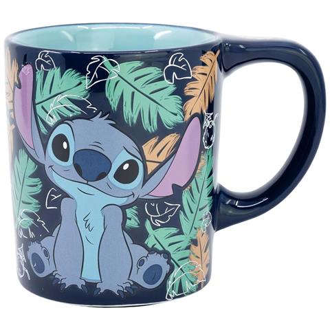 Tazza 300ml Stitch Antigoccia Dropsafe Collezione Ohana, Blu Marine - Foto 1