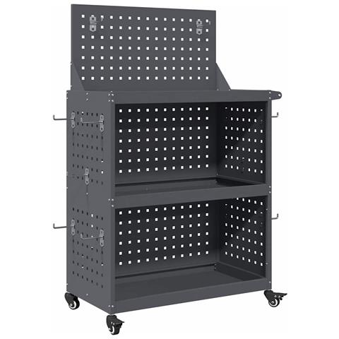 Carrello per Attrezzi con ruota Antracite 65 x 35 x 111 cm - Foto 1