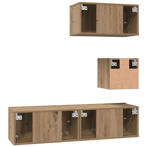 Set mobile TV 4 pcs rovere artigianale 60 x 30 x 30 cm - Foto 9