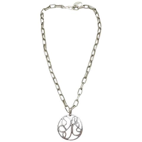 Collana A Labirinto Placcata In Argento Con Passante. - Foto 1