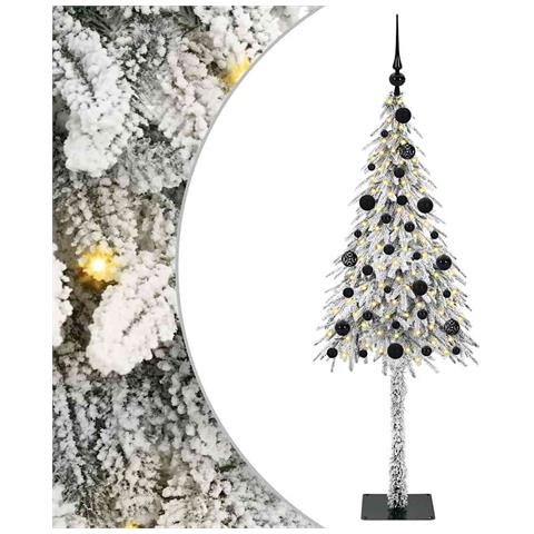 Albero di Natale con 150 LED Bianco 150 cm PE e Acciaio - Foto 1
