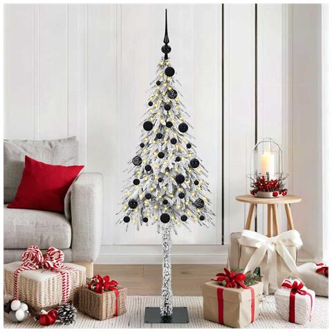 Albero di Natale con 150 LED Bianco 150 cm PE e Acciaio - Foto 2