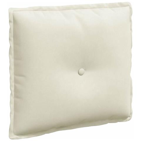 Cuscino per Schiena Crema 50 x 45 cm Tessuto in Cords - Foto 1