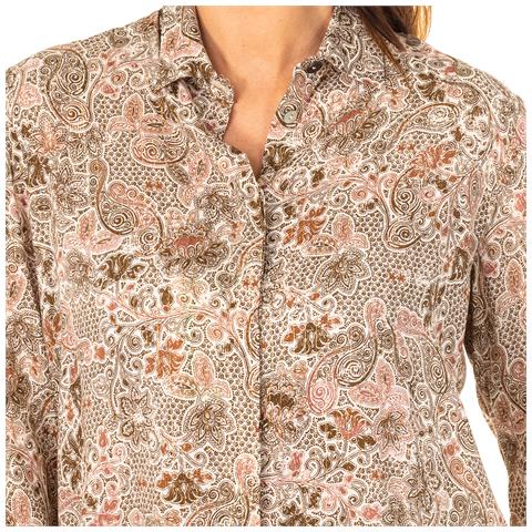 Camicia Da Donna A Maniche Lunghe Con Collo A Revers Kwc002 - Foto 2