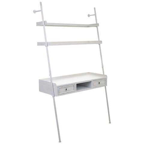 Scaffale Da Scrivania In Metallo Bianco 107x45x188h - Foto 1