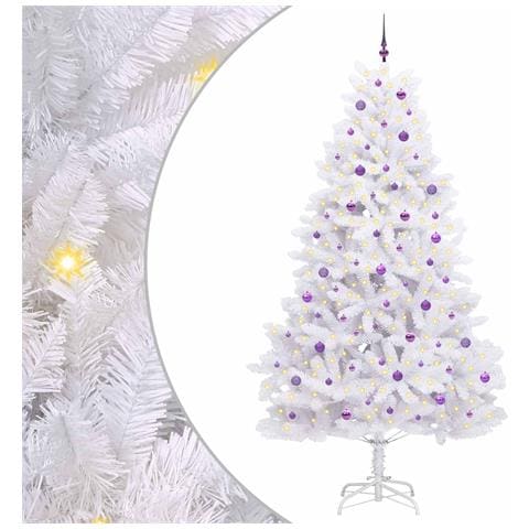 Albero di Natale Artificiale con Rami Pieghevoli Bianco 270 cm - Foto 1