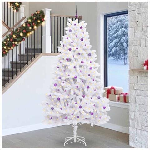 Albero di Natale Artificiale con Rami Pieghevoli Bianco 270 cm - Foto 2