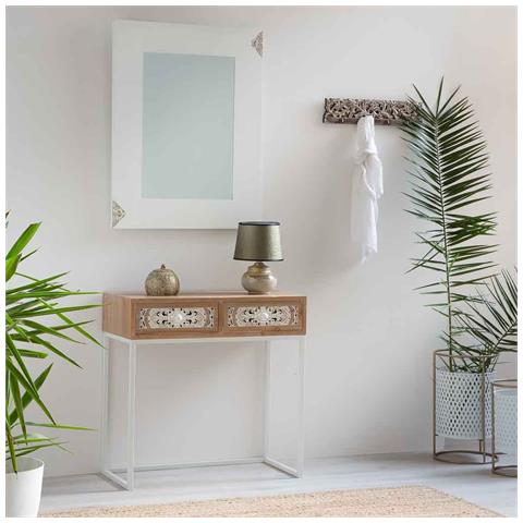 Mobile Da Ingresso In Legno Marrone 80x42x79 - Foto 2