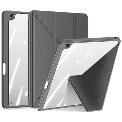 Cover per iPad 10.2 (2021) - TPU+PC+Pelle /PU, Grigio, Anti-graffi - Foto 1