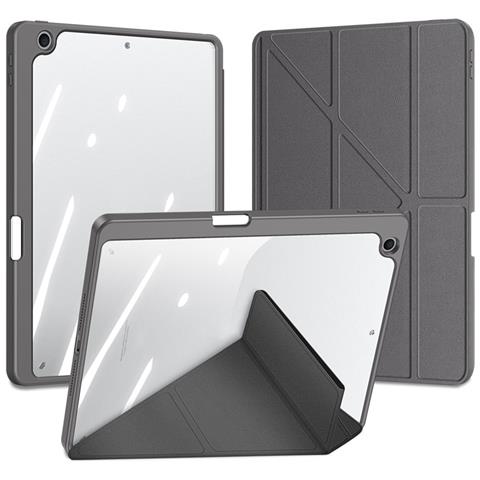 Cover per iPad 10.2 (2021) - TPU+PC+Pelle /PU, Grigio, Anti-graffi - Foto 4
