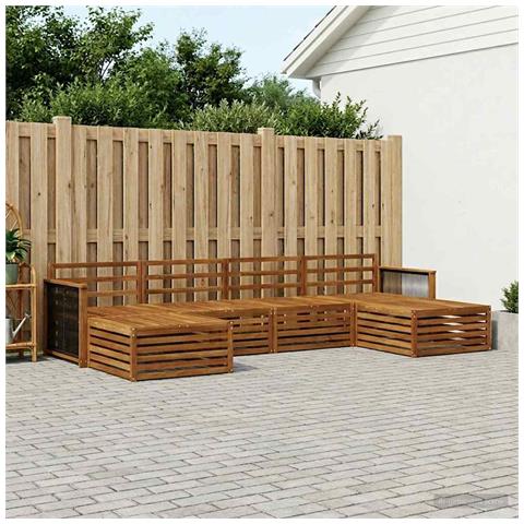 Set divani 6 pcs Legno di Acacia Massello - Foto 2