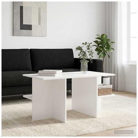 Tavolino da salotto Bianco 87 x 50 x 45 cm Legno ingegnerizzato - Foto 2