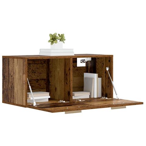 Armadietto a muro A parete Legno antico 80 x 36,5 x 35 cm - Foto 2