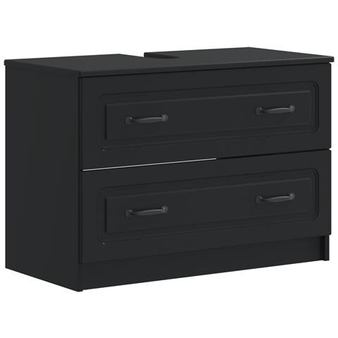 Armadio per Lavabo da Bagno UTRECHT Nero 82 x 41 x 56 cm - Foto 1