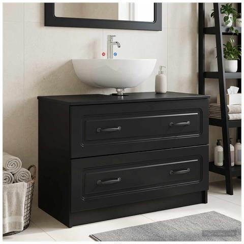 Armadio per Lavabo da Bagno UTRECHT Nero 82 x 41 x 56 cm - Foto 2