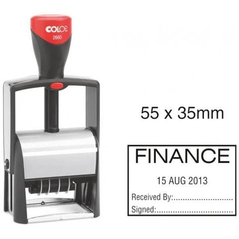 timbro datario personalizzabile 2660 37x58mm classic line colop - Foto 2