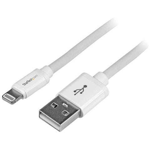 Cavo lungo connettore lightning a 8 pin Apple bianco da 2 m a USB per iPhone / iPod / iPad - Foto 2