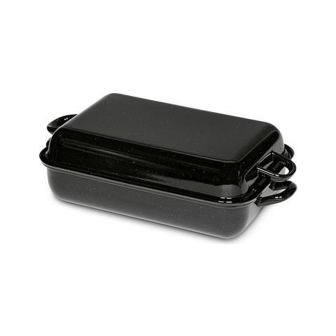 Teglia 37 x 26 cm con coperchio antigraffio in smalto - Foto 2