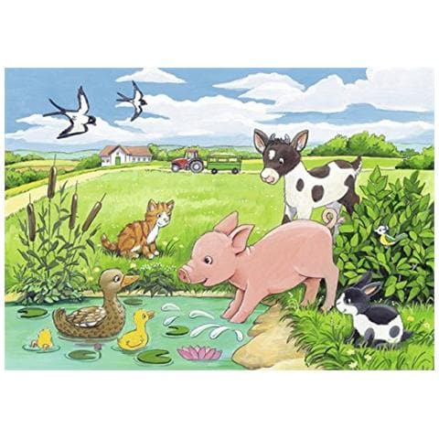 Puzzle Cuccioli di Campagna 2x12 pz 26 x 18 cm 07582 - Foto 2