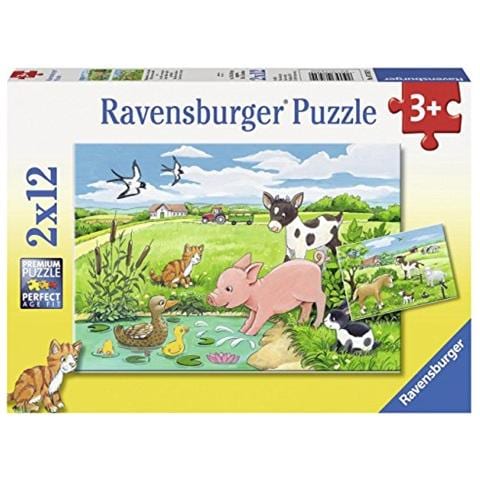Puzzle Cuccioli di Campagna 2x12 pz 26 x 18 cm 07582 - Foto 1