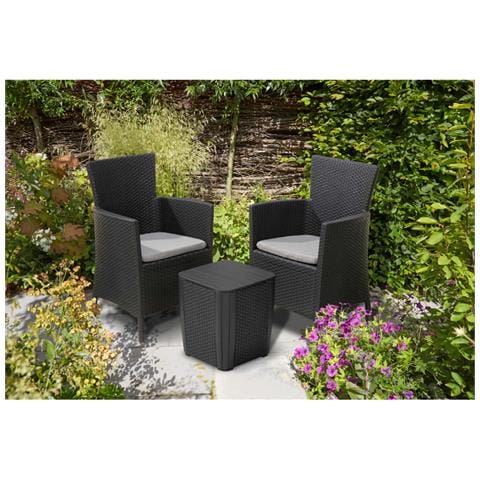 Keter Set da Pranzo per Esterni 3 pz Iowa Grafite 223929 - Foto 2