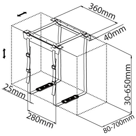 ICA-CS 60 - Supporto per PC da sotto scrivania - Foto 6