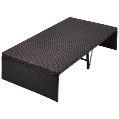 Lettino da Giardino con Tetto Marrone 190x130 cm in Polyrattan - Foto 7