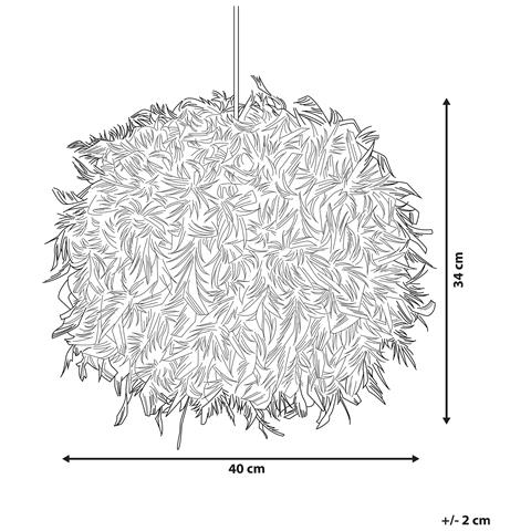 Lampadario In Piuma Bianca Drava - Foto 21