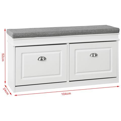Scarpiera Salvaspazio Slim, Portascarpe Salvaspazio Regolabili, L104*p24*a52 Cm, Bianco, Fsr64-w - Foto 2
