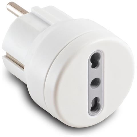 Adattatore Bivalente Schuko Bianco 10/16a 05771 - Foto 1