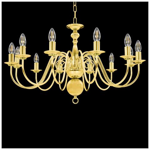 Lampadario Dorato per 12 Lampadine E14 - Foto 2