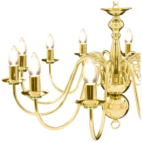 Lampadario Dorato per 12 Lampadine E14 - Foto 8