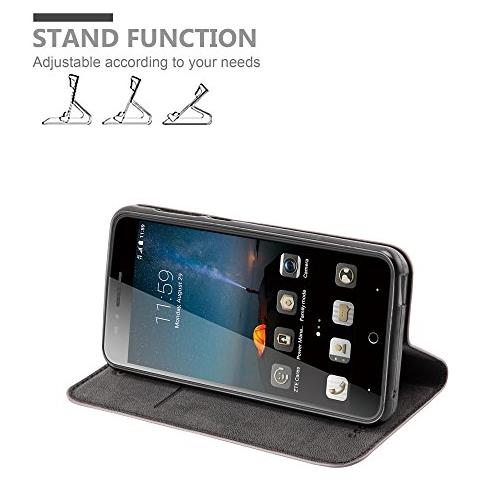 Cadorabo Custodia Compatibile Con Zte Blade A612 In Bruno Caffè - Coperchio Protettiva Con Chiusura Magnetica, Funzione Stand E Tasca Per Le Carte - Foto 2