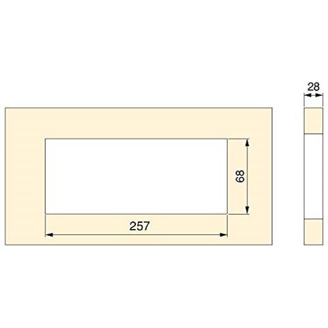 Tappo Passacavi Rettangolare 269x80mm Da Incasso In Scrivania / tavolo, Organizzatore Cavi Per Mobile, Alluminio Anodizzato - Foto 5