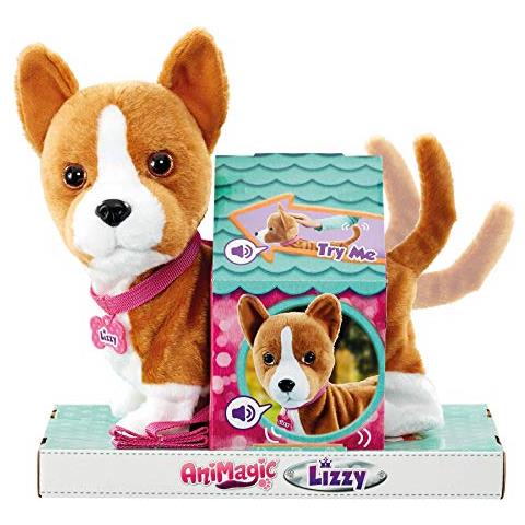 Animagic Lizzy Wigglin My Walkin Pup, Regina Corgi Morbido Peluche, Peluche Con Suoni Interattivo Multicolore 31346.4300 - Foto 1