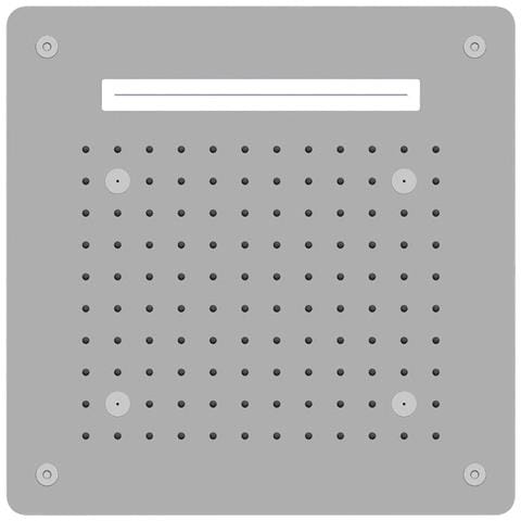 Soffione Doccia Led A Soffitto Installazione Da Incasso Con Cascata Acciaio Inox Quadro - Foto 1