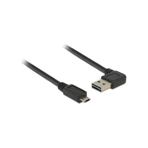 0.5m, USB2.0-A / USB2.0 Micro-B 0.5m USB A Micro-USB B Nero cavo USB - Foto 1