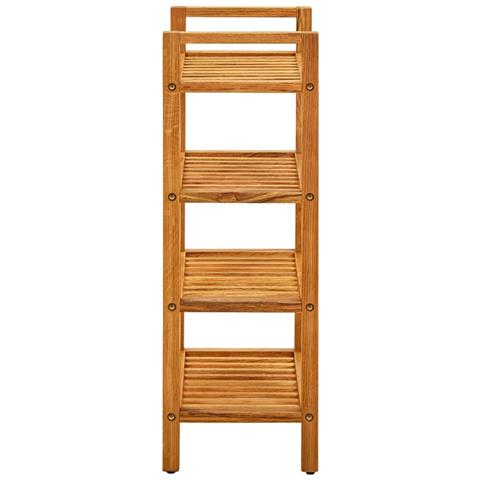 Scarpiera Con 4 Ripiani 50x27x80 Cm In Legno Massello Di Rovere - Foto 6