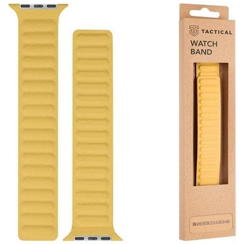 Cinturino 744 Originale Loop Leather Per Apple Watch 1-2-3-4-5-6-7-se 42 44 45mm Yellow - Foto 1