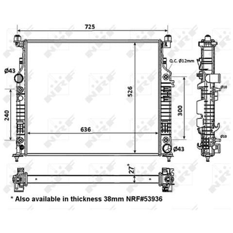 Radiatore Mercedes Gl320 06- 56074 - Foto 1
