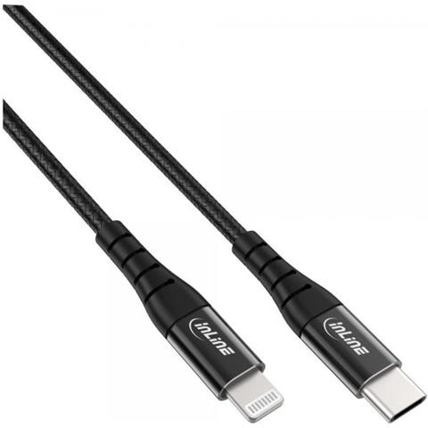Cavo Usb-c Lightning, Per Ipad, Iphone, Ipod, Nero /alluminio, 1m Mfi - Foto 1