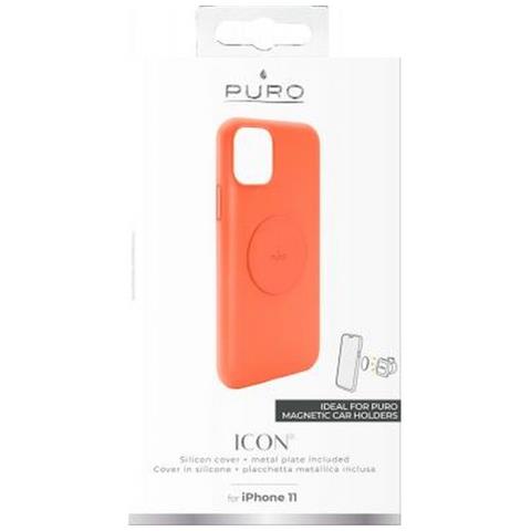 Cover Protettiva Magnetica Icon Per Iphone 11, Arancione - Foto 2