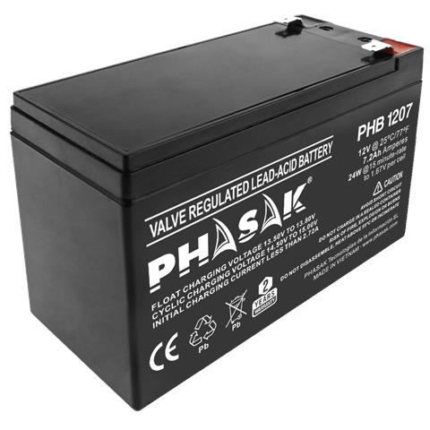 PHB 1207 batteria UPS Acido piombo (VRLA) 12 V 7,2 Ah - Foto 2