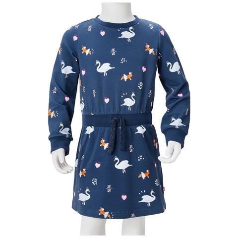 Abito Da Bambina A Maniche Lunghe Blu Marino 128 - Foto 8