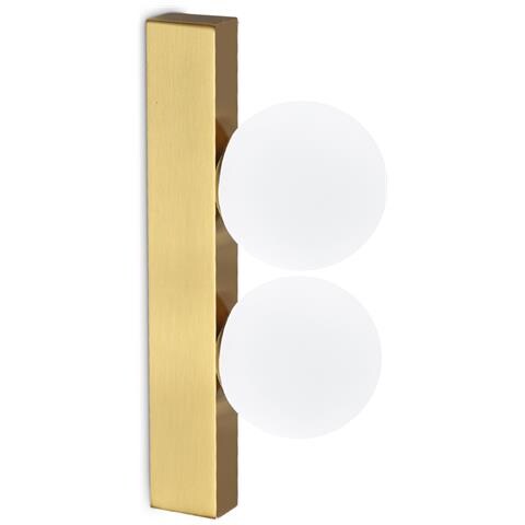 Applique Da Parete Contemporanea Ping Pong Metallo Ottone Led 6w 3000k Ip20 - Foto 1