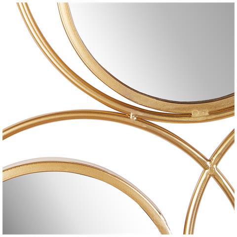 Specchio Lescar 50 Cm 80 Cm Metallo Oro - Foto 5