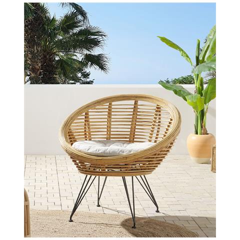 Sedia Rattan Naturale Maratea - Foto 1